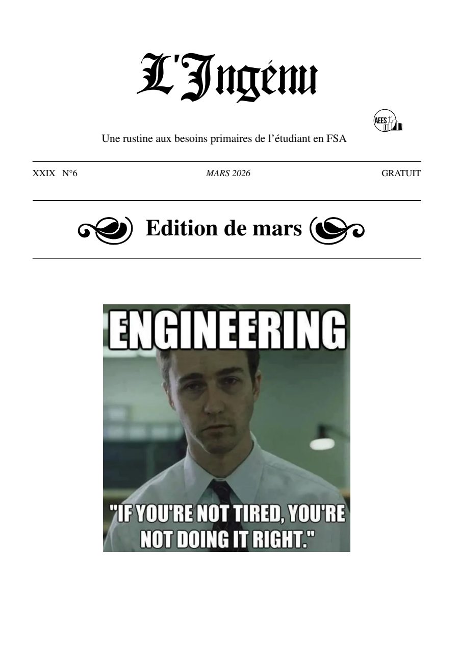 Couverture de Ingénu de mars 2026