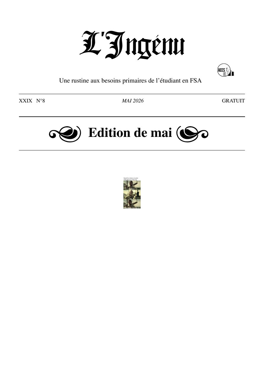 Couverture de Ingénu de mai 2026